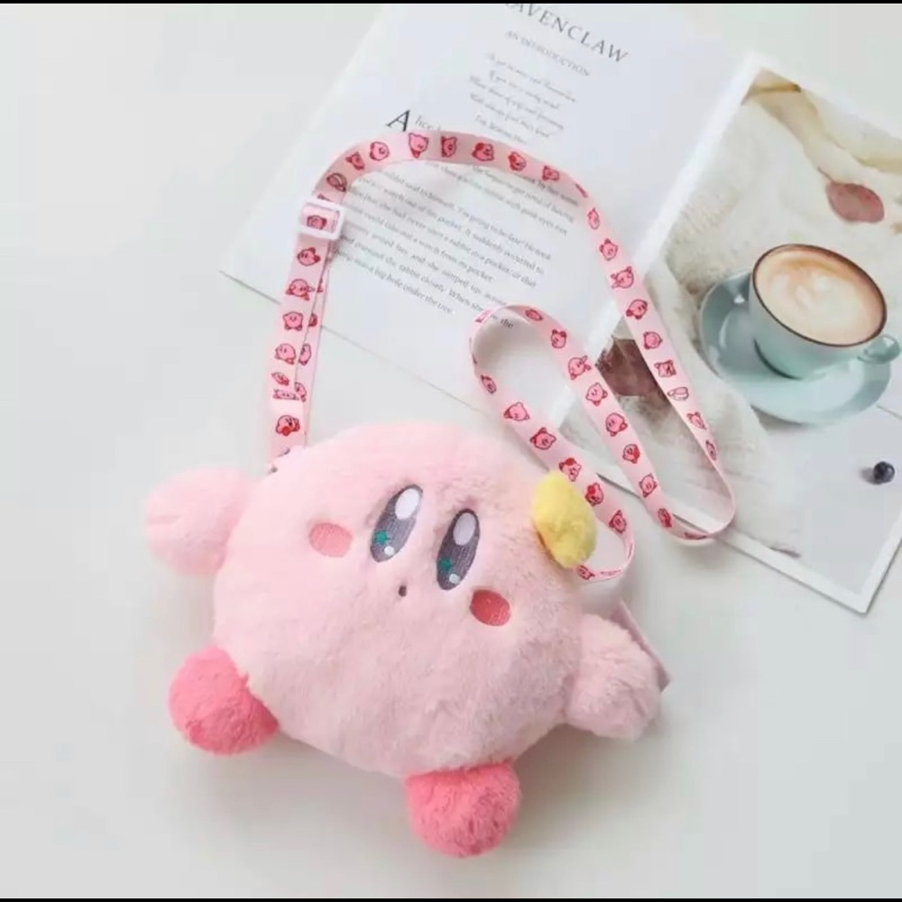Kirby Star Plush Crossbody Adjustable Bag Purse